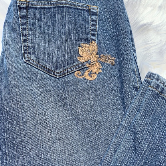 Loft by Anne Taylor gold embroidery jeans - Picture 2 of 8